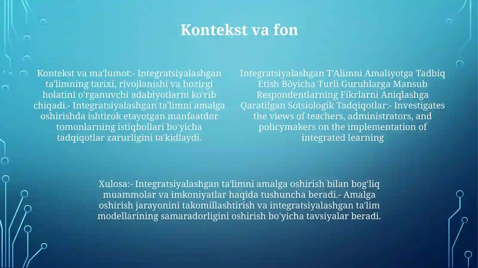 Integratsiyalashgan T'Alimni Amaliyotga Tadbiq Etish Bõyicha Turli Guruhlarga Mansub Respondentlarning Fikrlarni Aniqlashga Qaratilgan Sotsiologik Tadqiqotlar 3