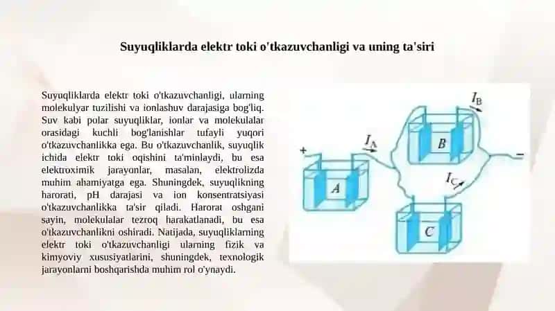 Suyuqliklarda elektr toki 3