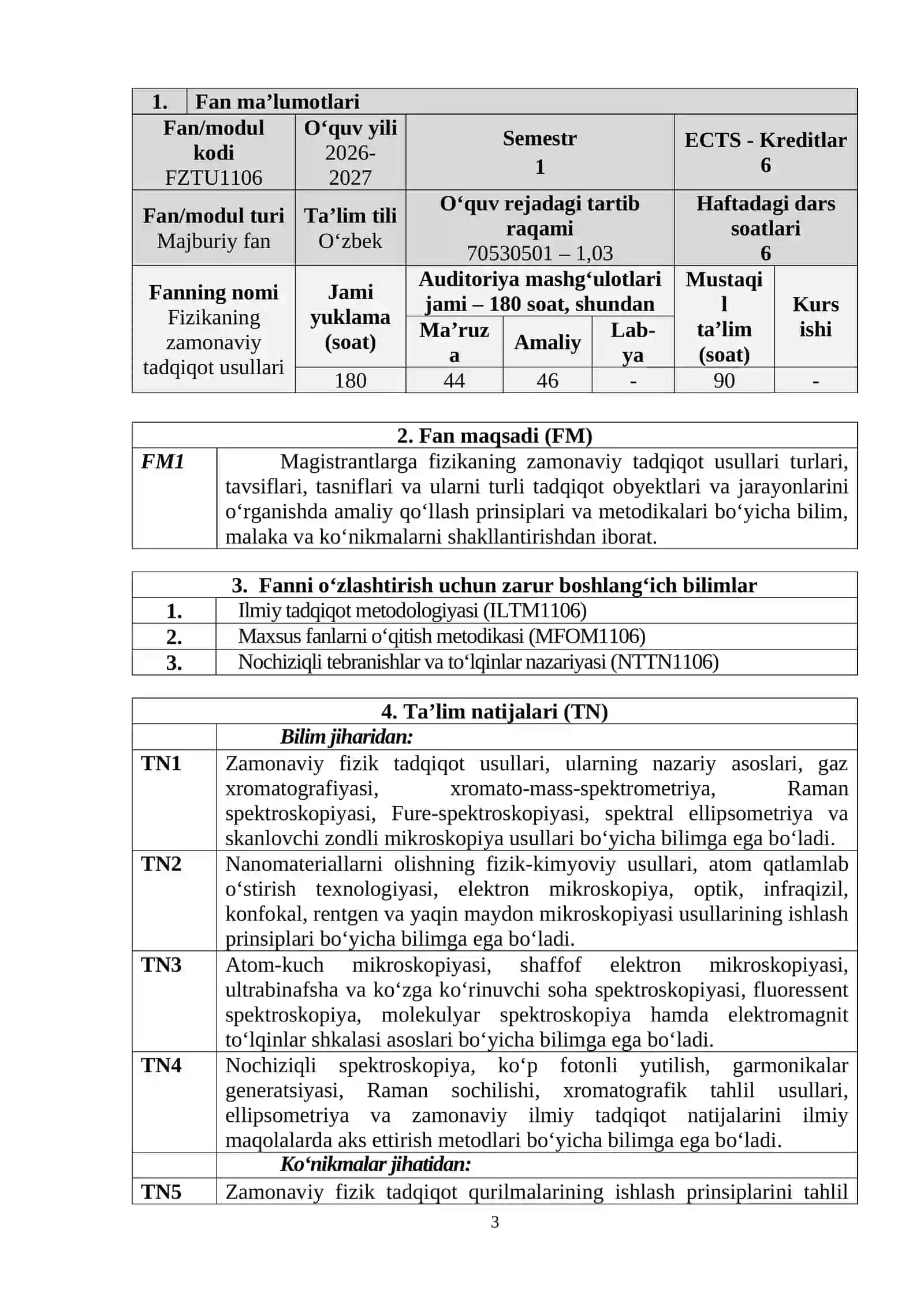 FIZIKANING ZAMONAVIY TADQIQOT USULLARI 3