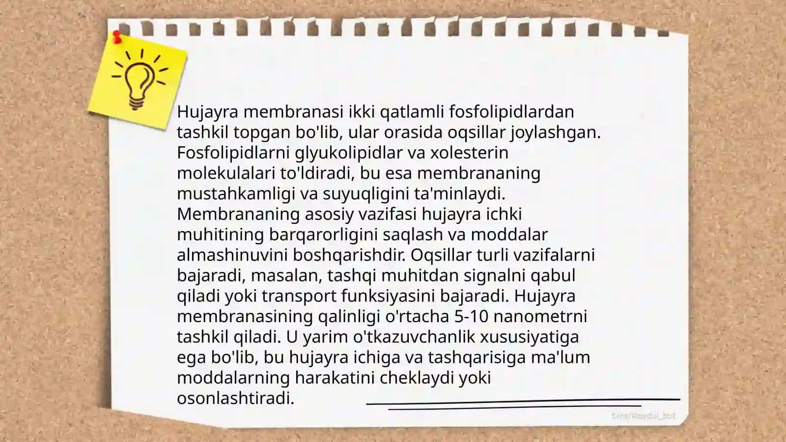 Hayvon organizmi hujayra va toʻqimalarining tuzili va rivojlanish shartlari 3