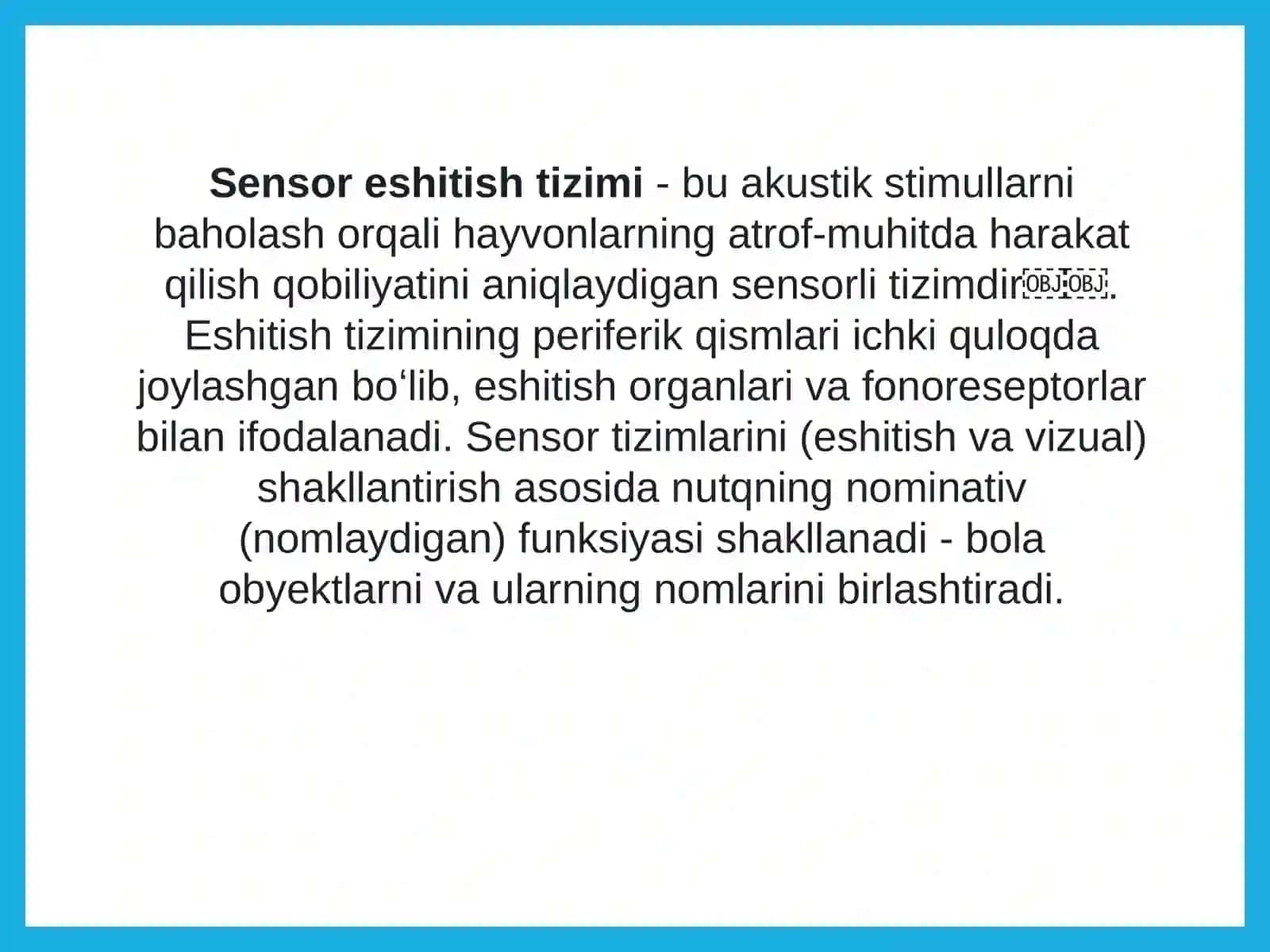 SHAKIROVADINORA "Inklyuzivta’lim"fanidan“Sensornuqsonibo’lganbolalarniinkluzivta’limjarayonidaqo’llab-quvvatlashshart-sharoitlarivastrategiyalari..” 3