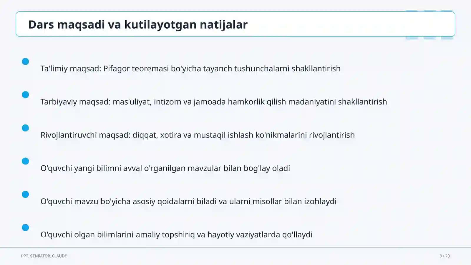 Pifagor teoremasi (8-sinf) 3