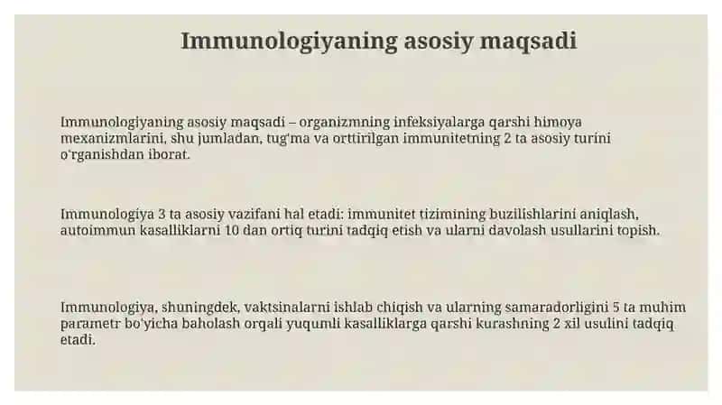 Immunologiyaning asosiy maqsadi 3