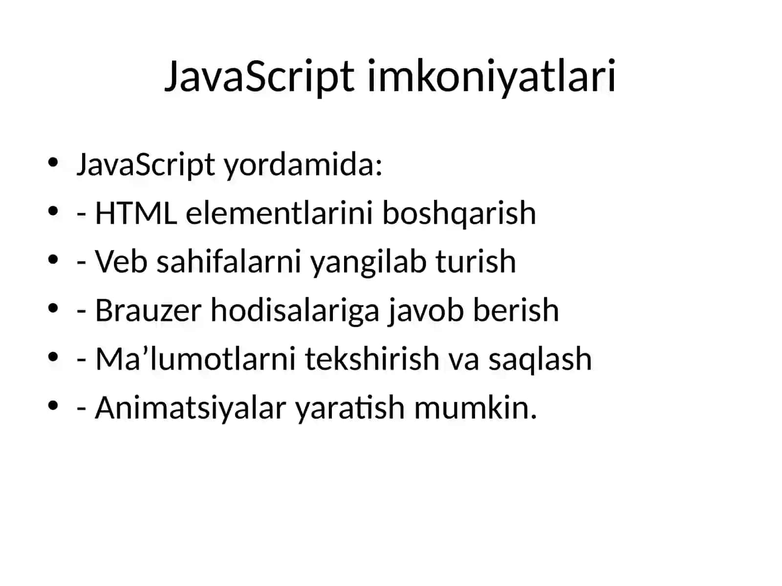 JavaScript haqida umumiy ma'lumot 3
