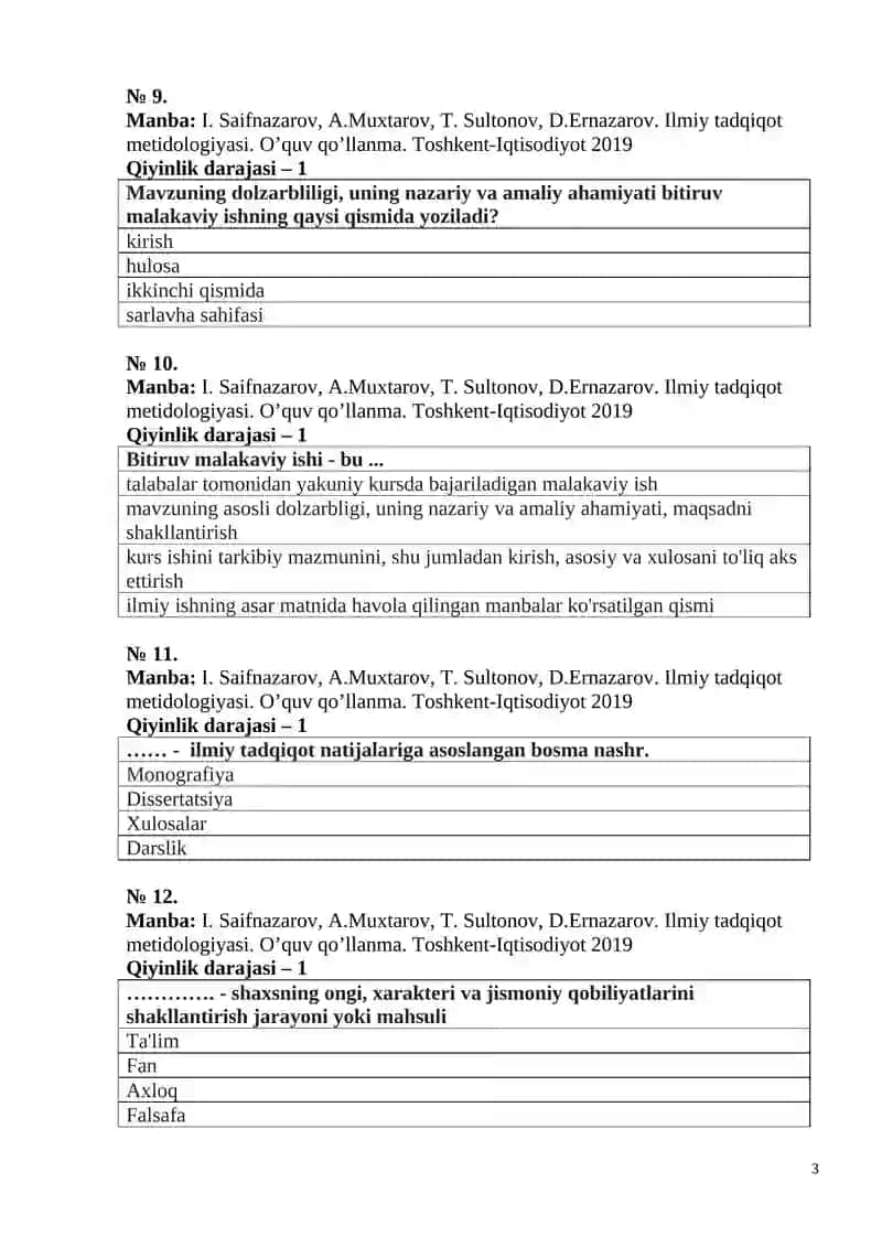 Ilmiy tadqiqot metidologiyasi 3