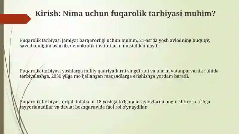 Fuqarolik tarbiyasi oʻquvchilarning yuksak maʼnaviy axloqiy tarbiyasi 3