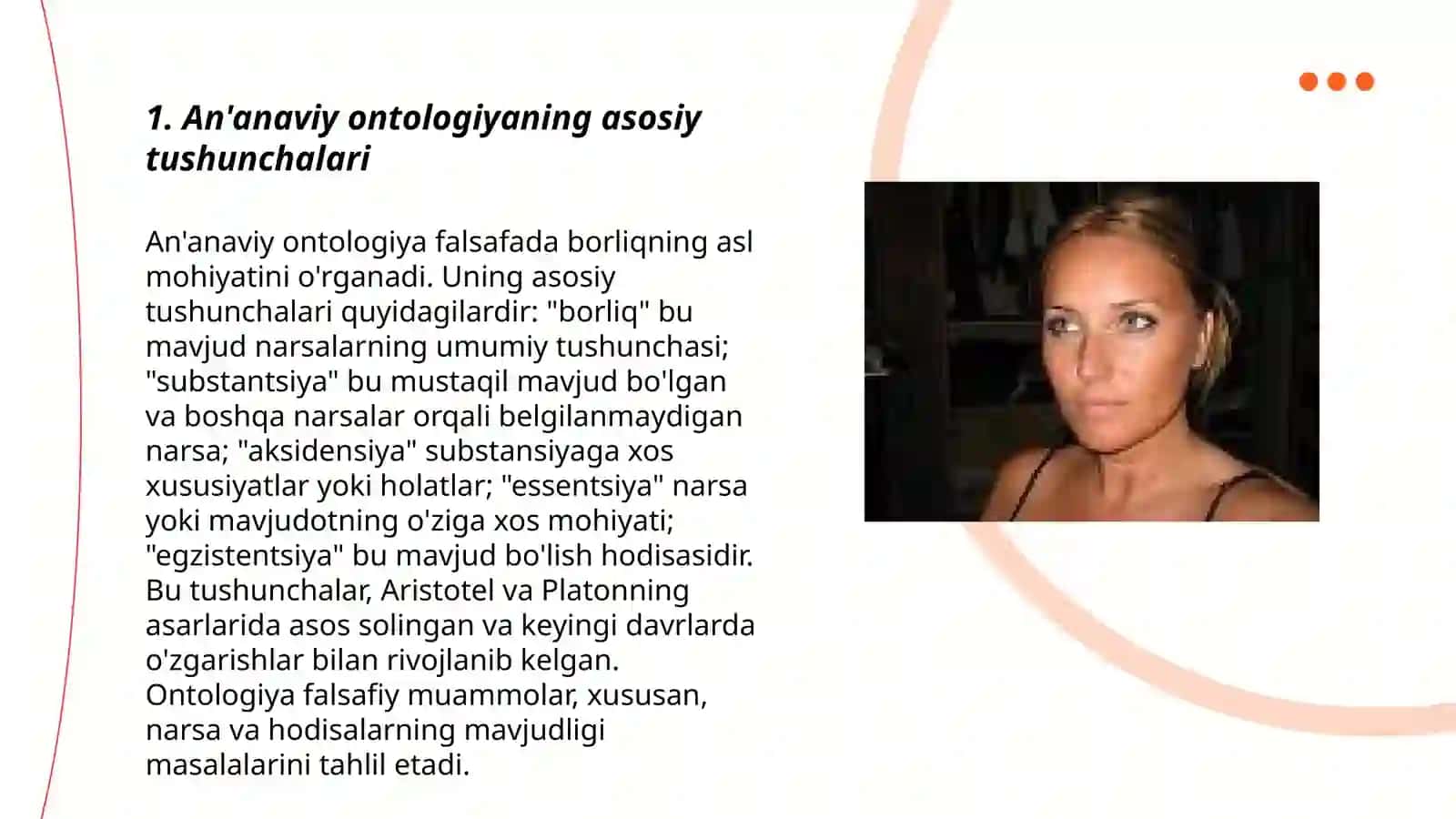 Noklassik ontologiyaning yo'nalishlari va mohiyati 3