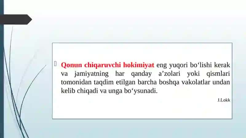 QONUN CHIQARUVCHI HOKIMIYAT 3