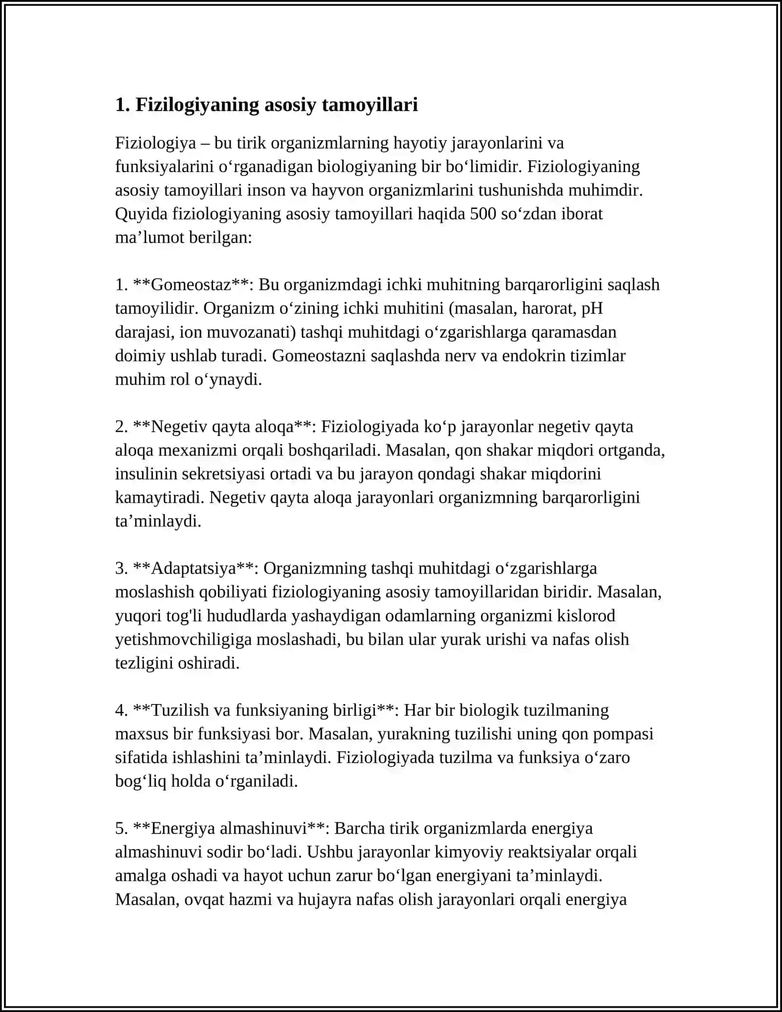 FIZIOLOGIYA FANI, RIVOJLANISHI, TIBBIY AHAMIYATI. FIZIOLOGIK TEKSHIRUV USULLARI 3