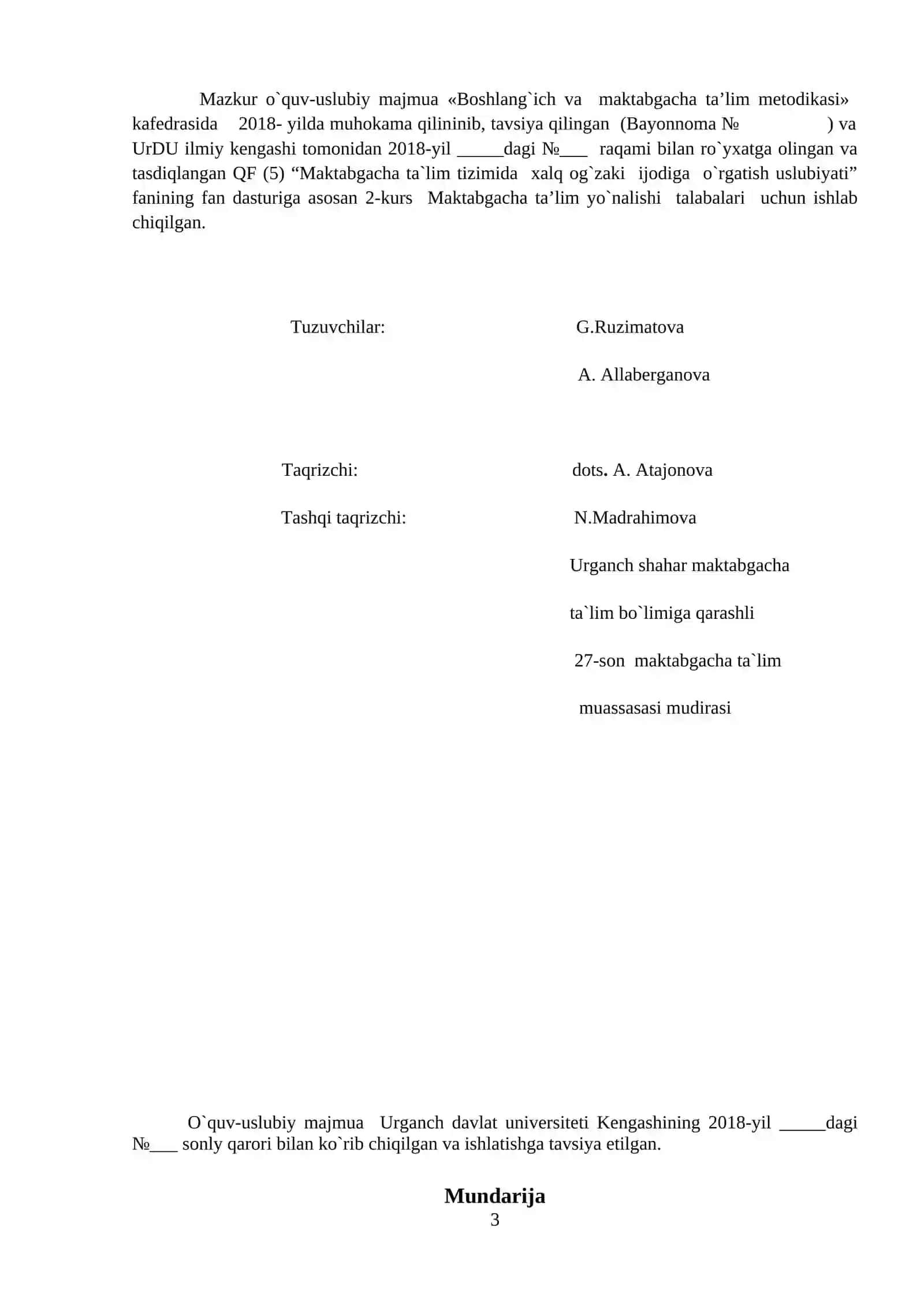 Maktabgacha ta`lim tizimida xalq og`zaki ijodiga o`rgatish uslubiyati 3
