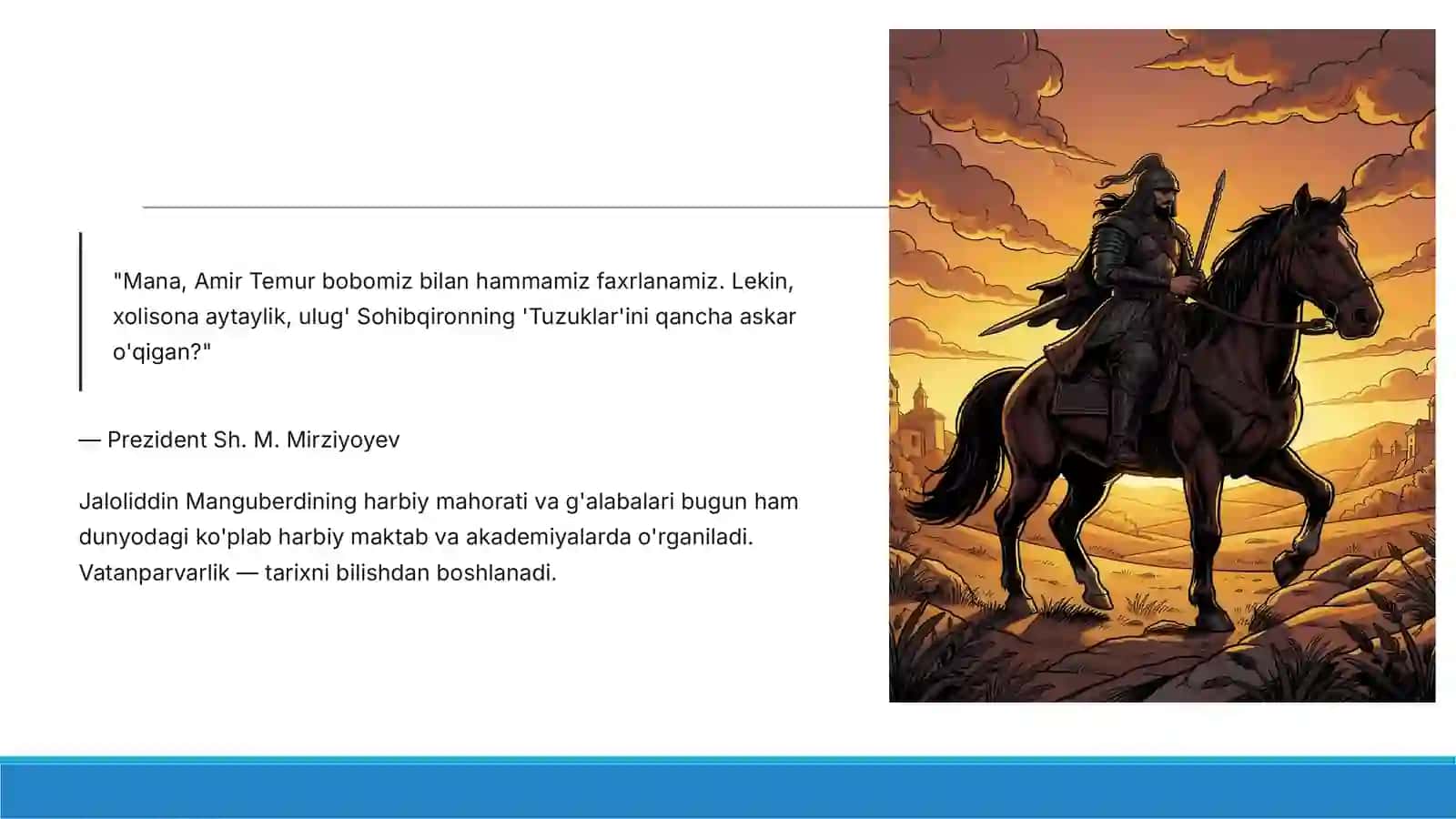 Tarixni Bilish va Undan Saboq Olish 3