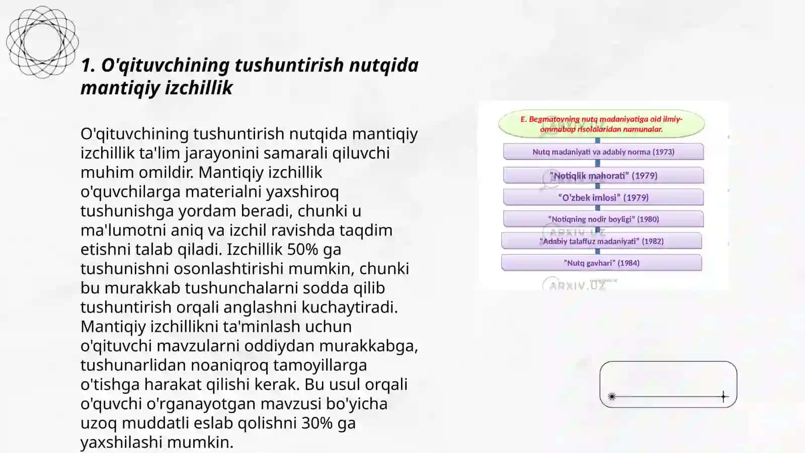 O'qituchining tushuntirish nutqining xususiyatlari 3