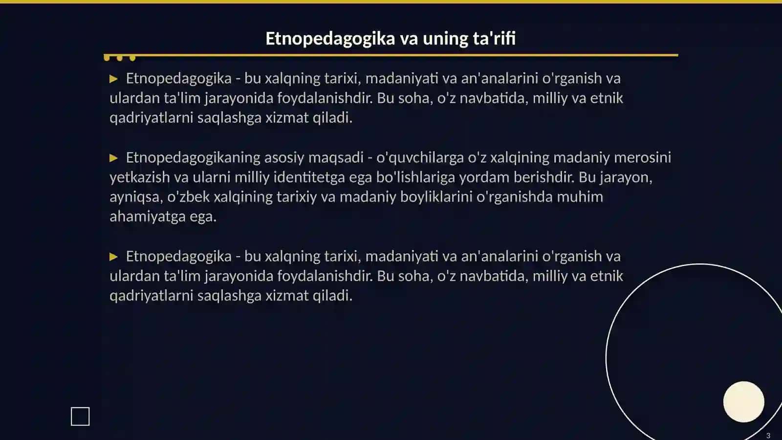 Etnopedagogik asoslar va milliy qadriyatlar 3