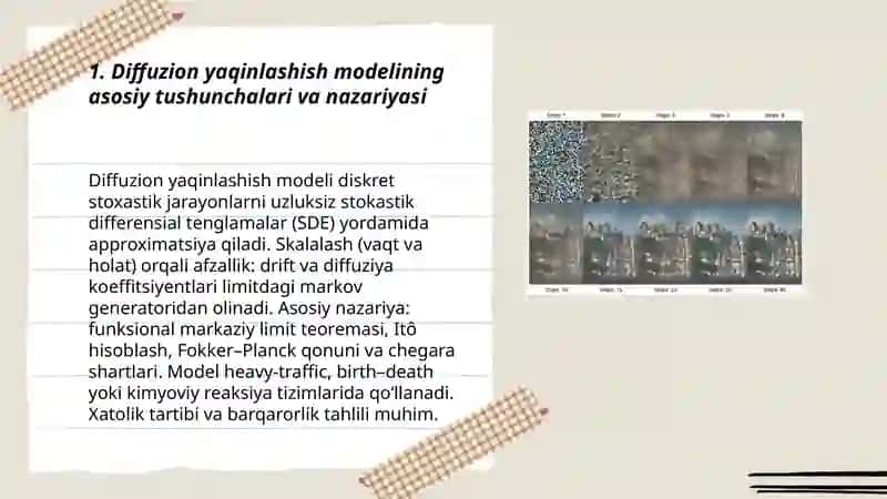 Diffuzion yaqinlashish modellariga doir masalalar yechish 3