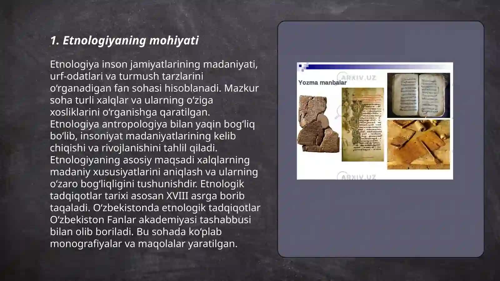 Etnologiyaning mohiyati va asosiy tushunchalari, tarixi va istiqbo yoʼnalishlari 3