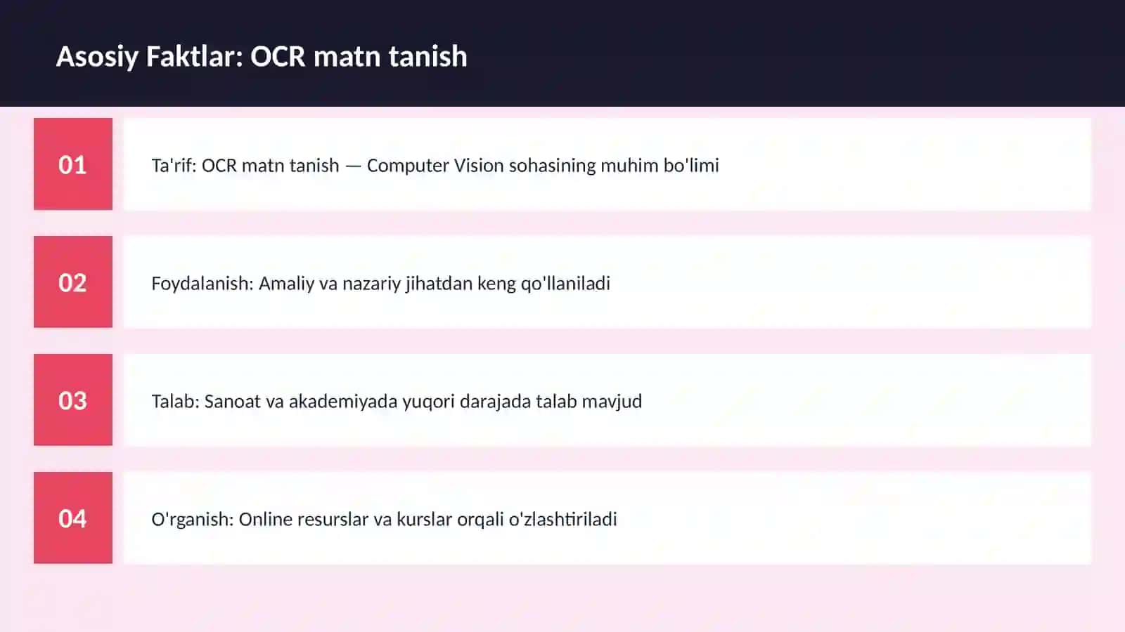 OCR matn tanish 3