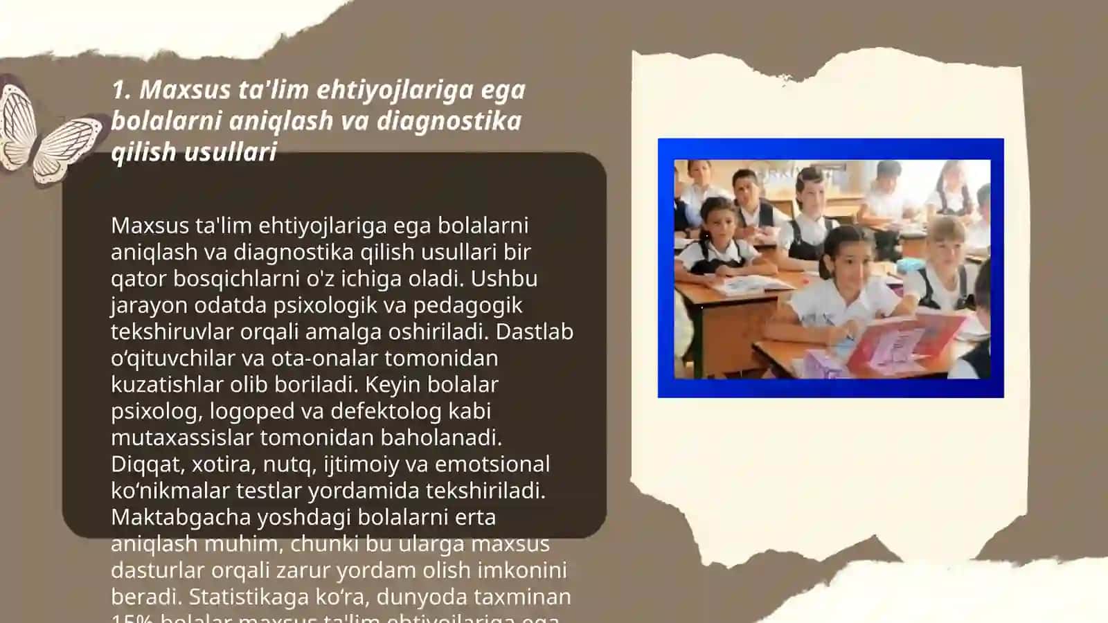 Ta'lim tashkilotlarida alohida ta'lim ehtiyojlari boʻlgan bolalarni ta'lim olishini qoʻllab quvvatlash texnologiyalari 3
