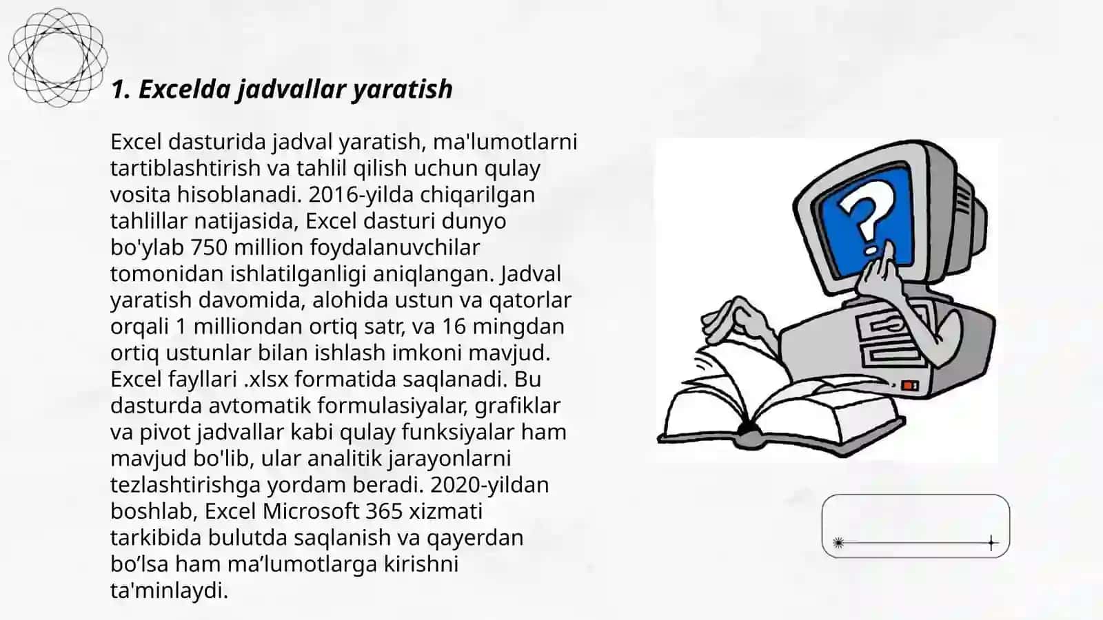 Excelda jadvallar yaratish 3