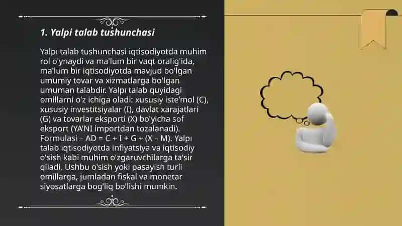 Yalpi talab, uning tarkibi va unga tasir qiluvchi omillar 3