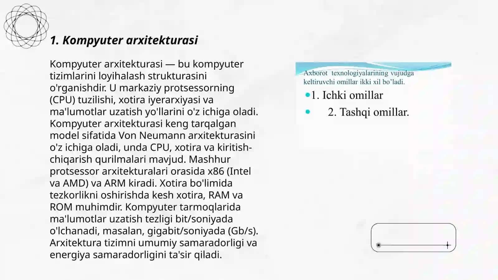 Axborot texnologiyalarining texnik vositalari 3