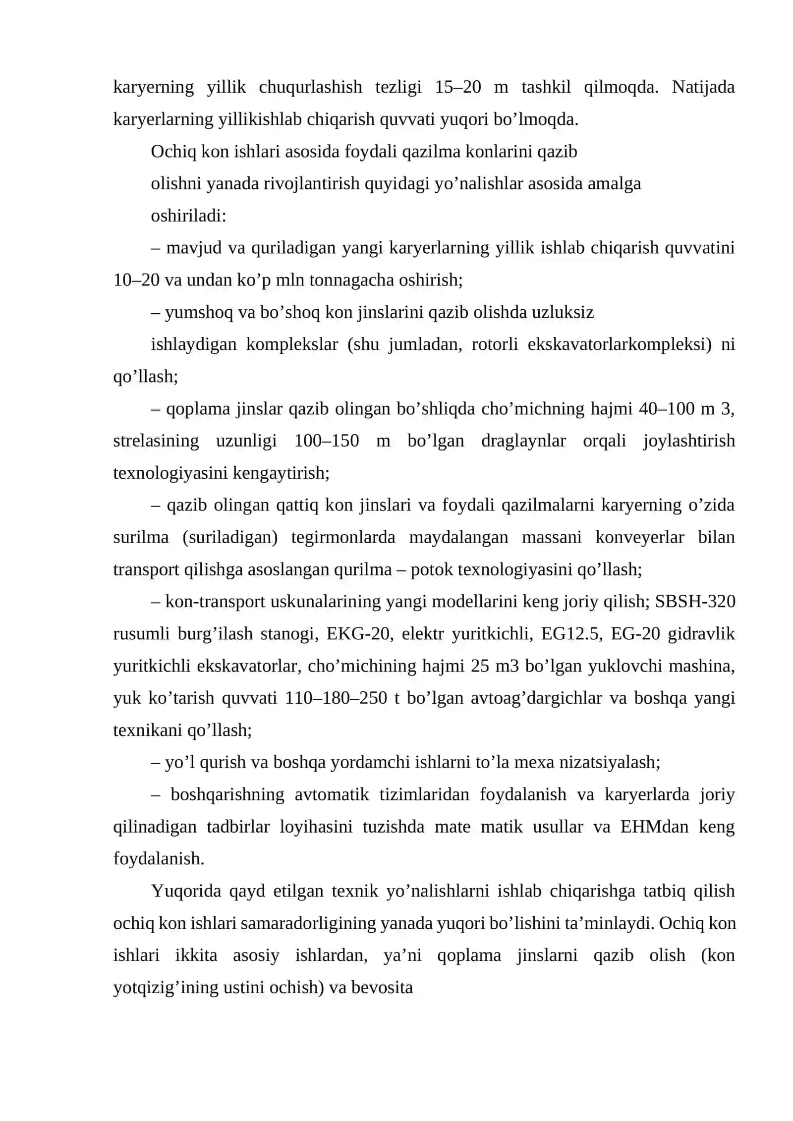 Qazib olish tizimini muvofqlashtirish va bloklarni joylashtirish olchamlarini aniqlash 3