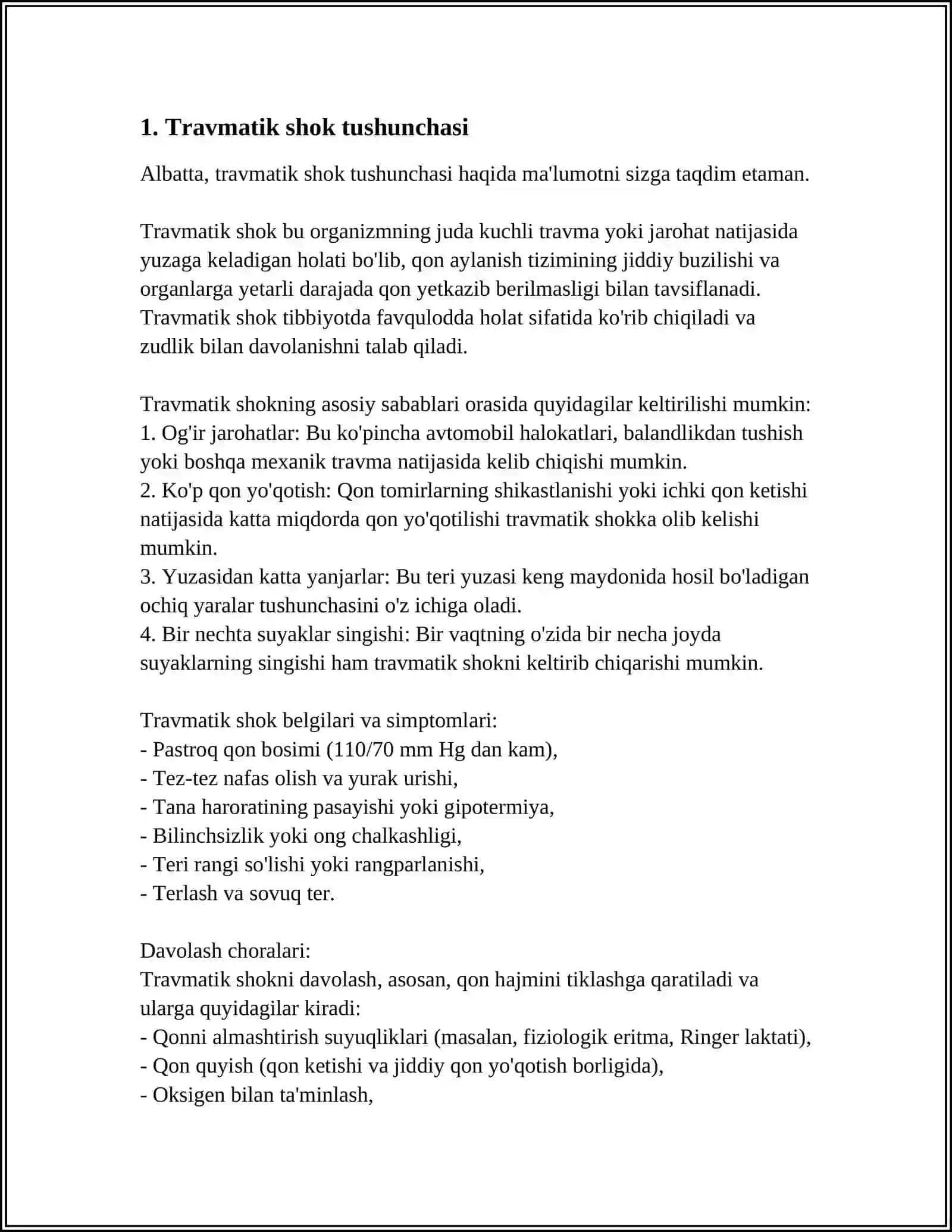 TRAVMATIK SHOK 3
