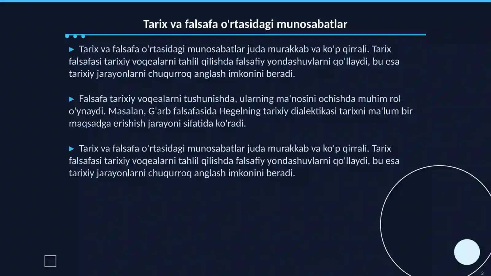 Tarix Falsafasi 3