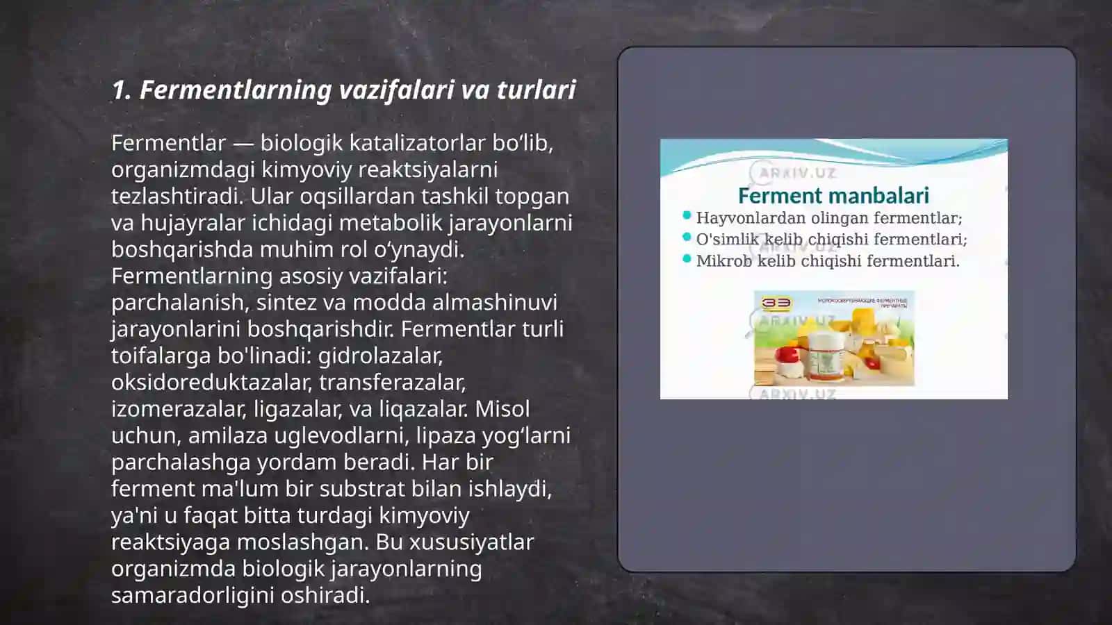 Mikroorganizmlardan ferment olish texnalogiyasi 3