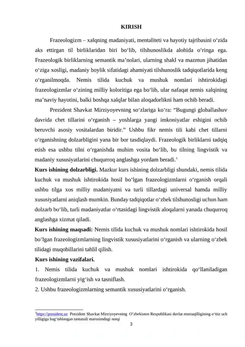 Nemis tilida animalistik frazeologizmlarning xususiyatlari ( it va mushuk ) nomi misolida 3