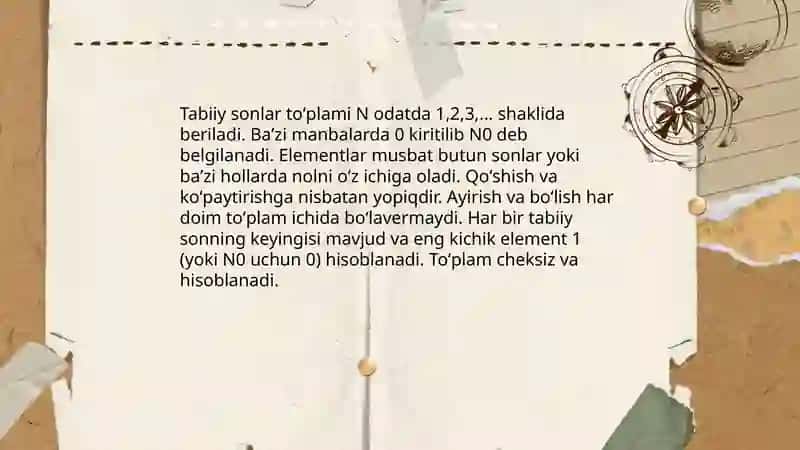 Tabiiy sonlar toʻplami 3