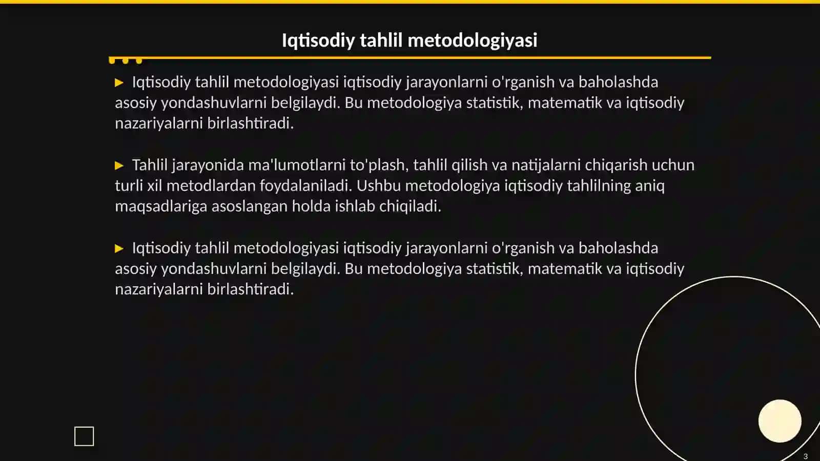 Iqtisodiy tahlil fani metodining oʻziga hos xususiyatlari 3