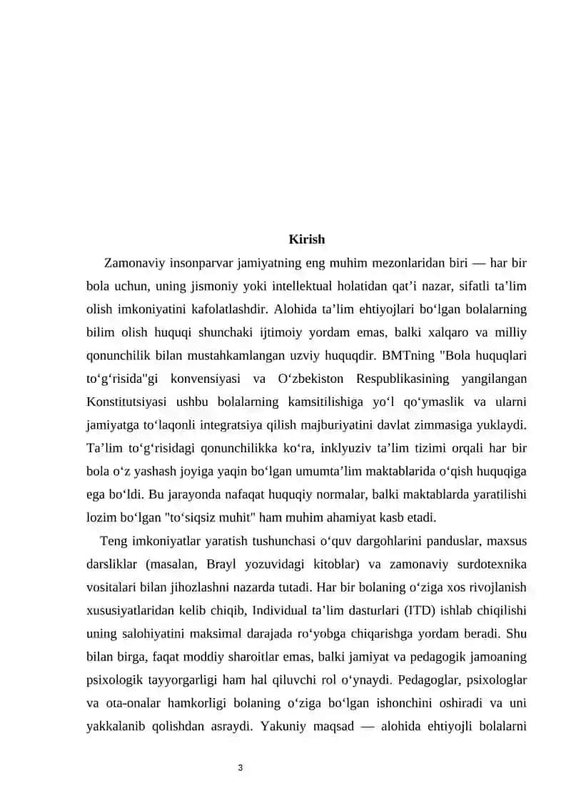 Alohida talimga ehtiyojlari boʻlgan bolalarning bilim olish huquqlari 3