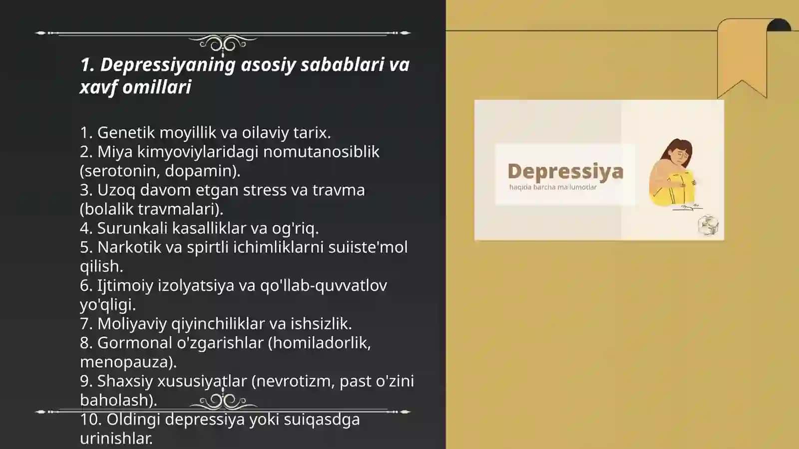 Depressiya va suisid muammosi 3