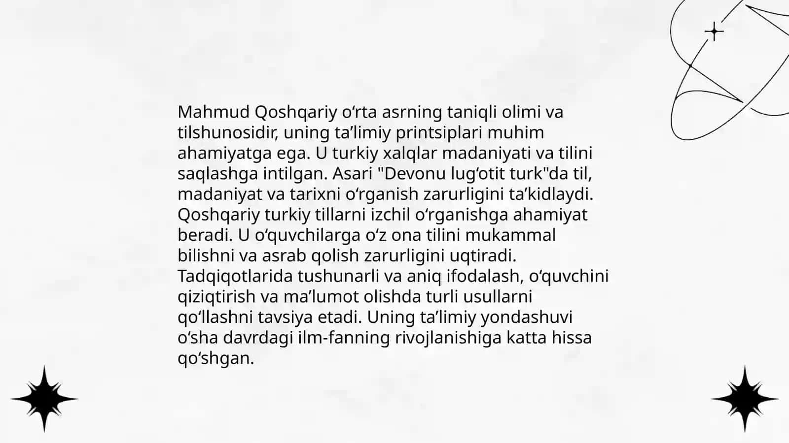 Mahmud Qoshqariyning pedagogik qarashlari 3