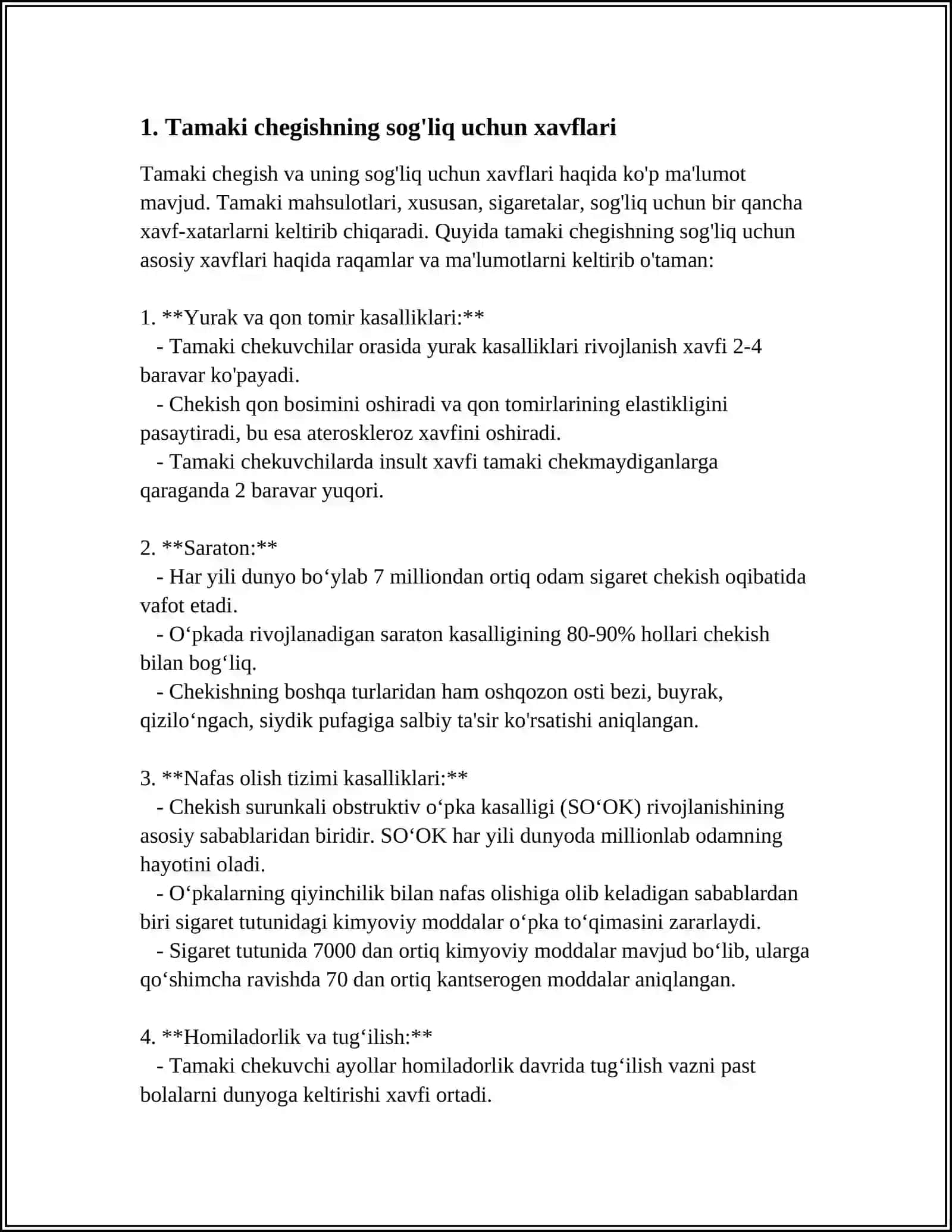 TAMAKI CHEKISHDAN EHTIYOT BO'LING 3