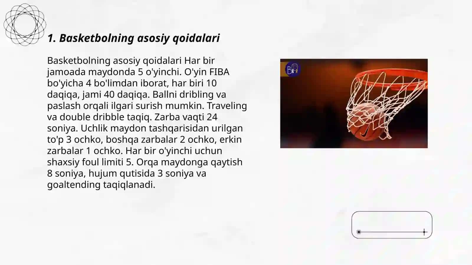 Basketbolning asosiy qoidalari 3