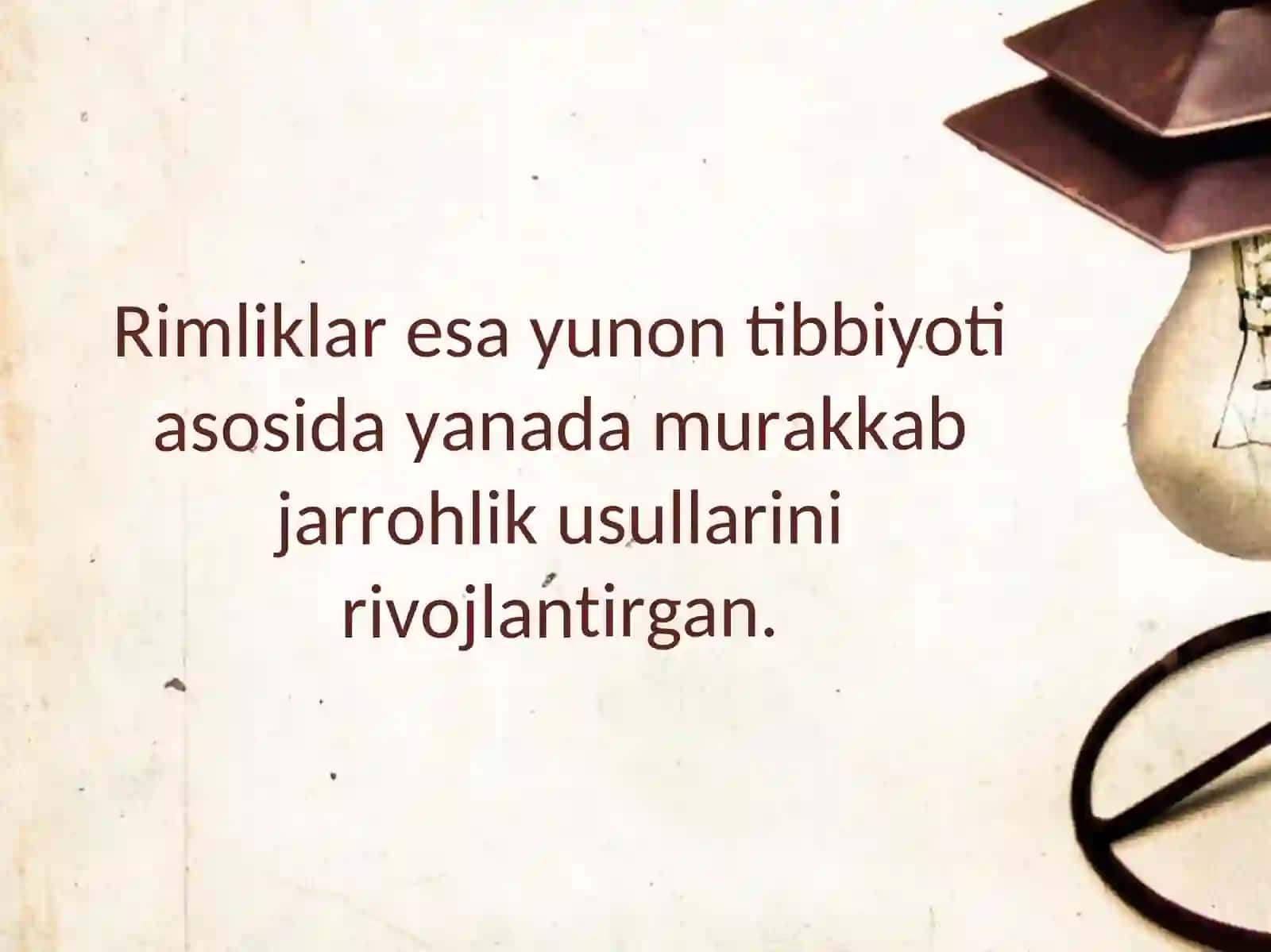 Qadimgi Gretsiya va Rimda jarroxlik usullari 3