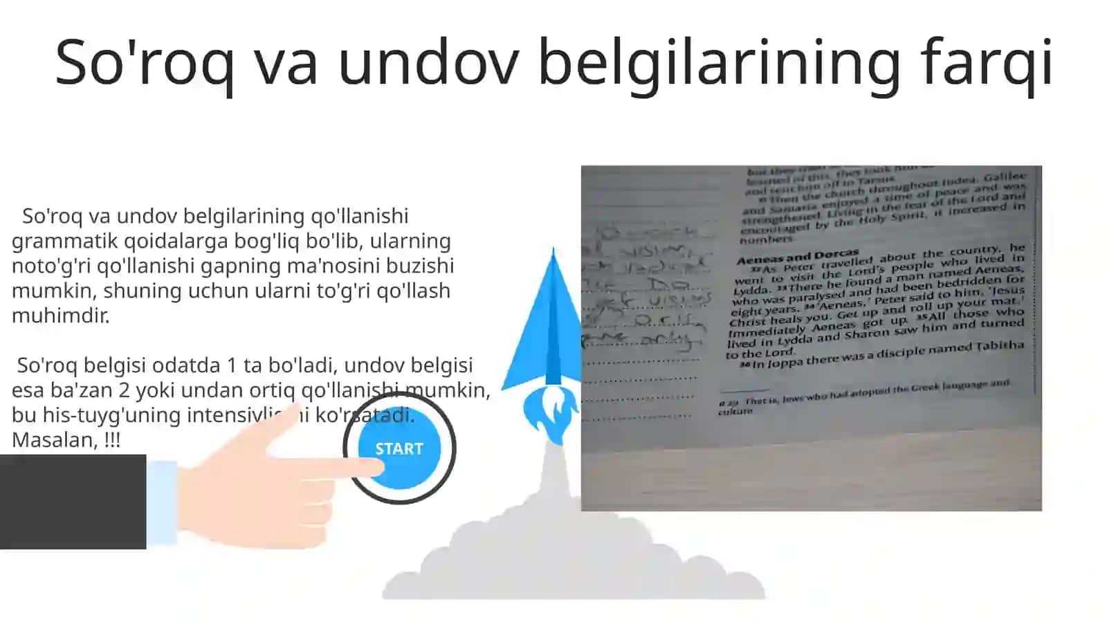Punktuatsiya. Soʻroq va undov tinish belgilari 3