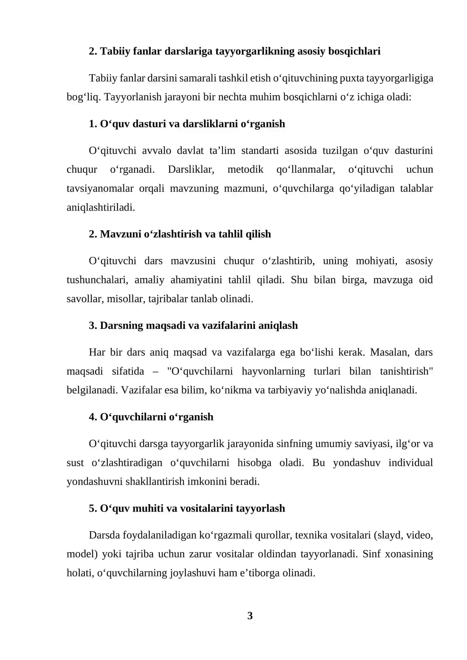 O'qituvchi tayyorgarlik 3