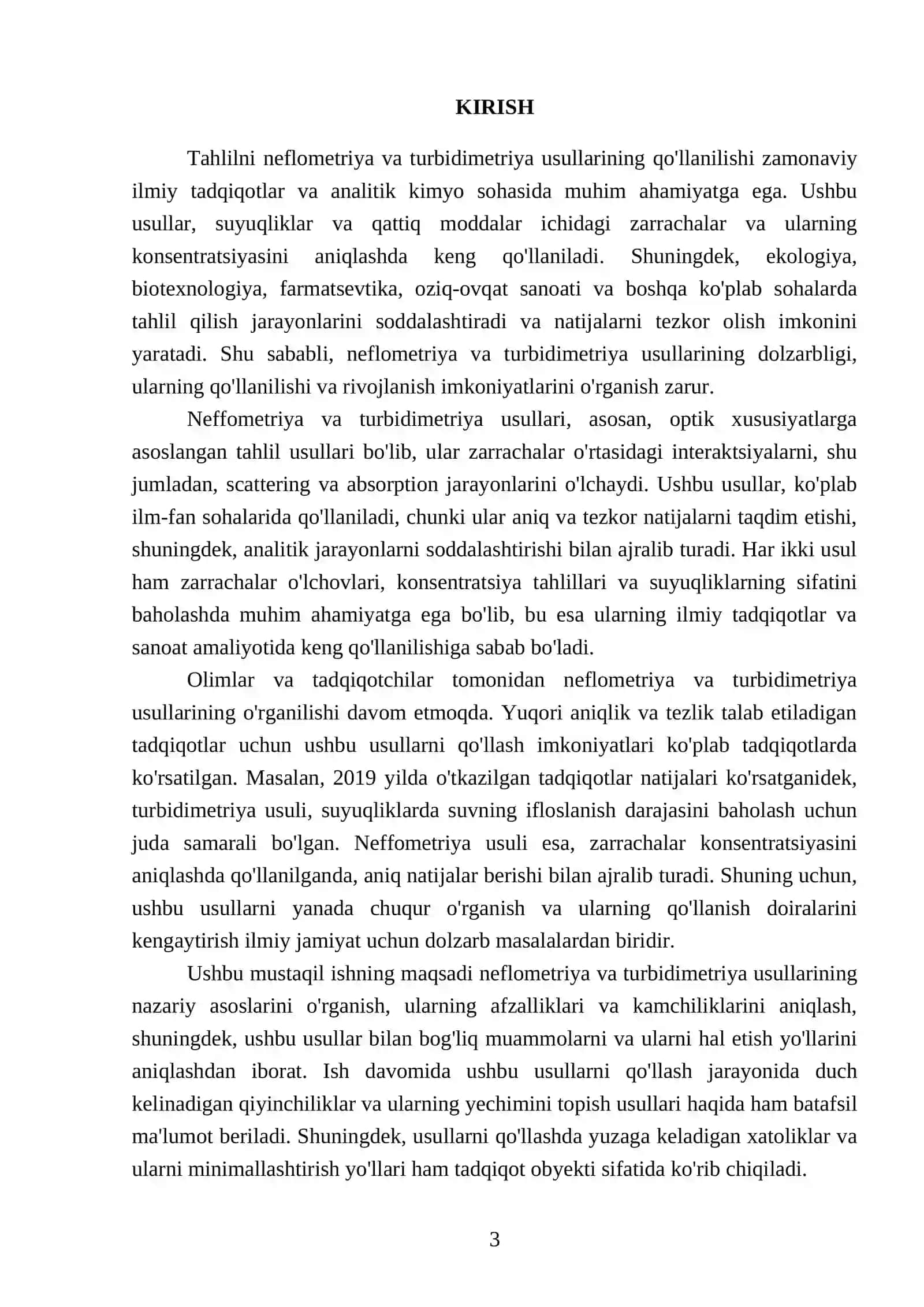 Tahlilni neflometriya va turbidimetriyausullarining qôllanilishi 3