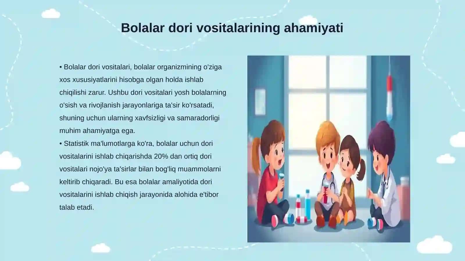 Bolalar dori vositalarini ishlab chiqarish standartlari 3