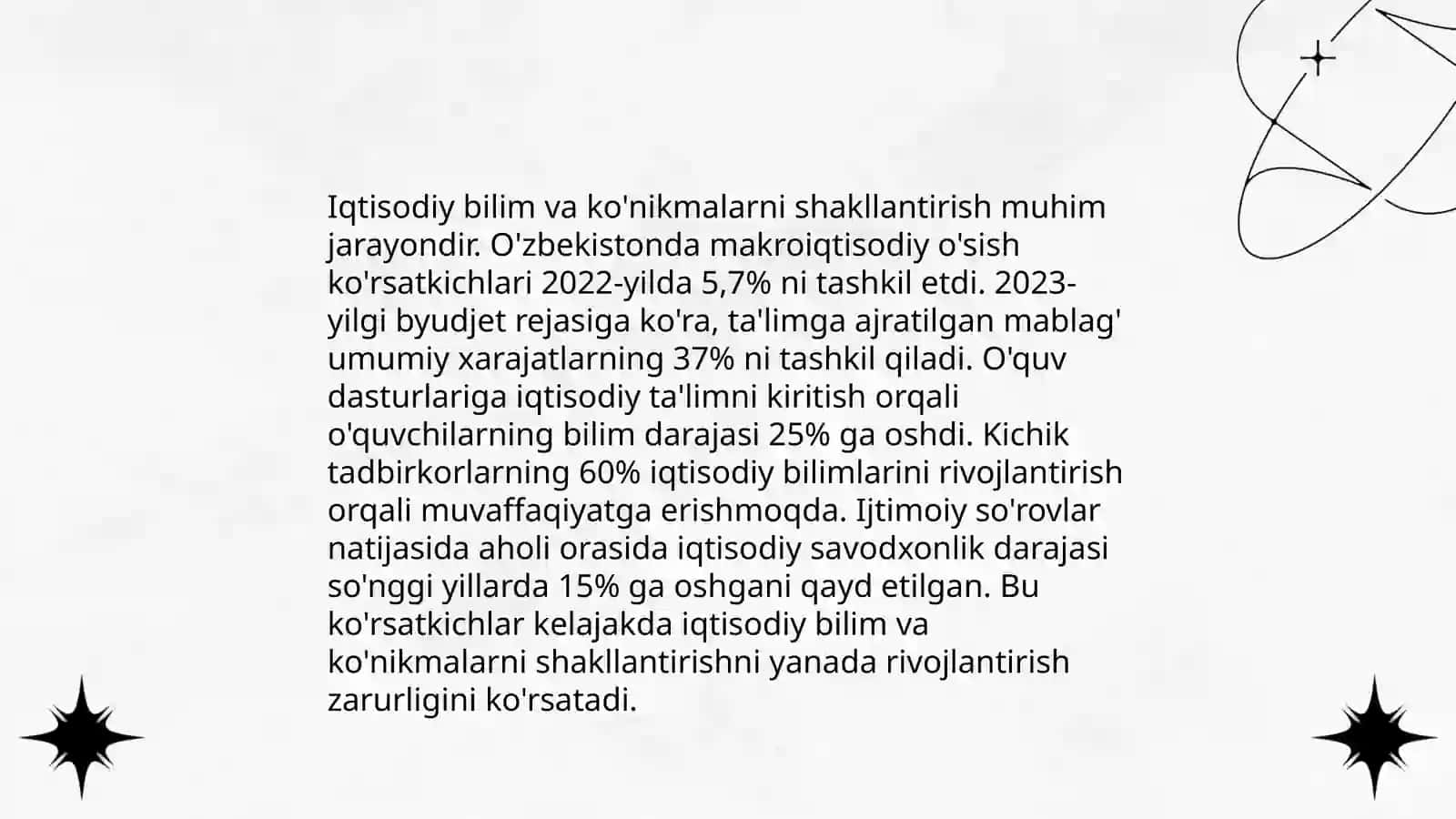 Iqtisodiy bilim va ko'nikmalarni shakllantirish 3