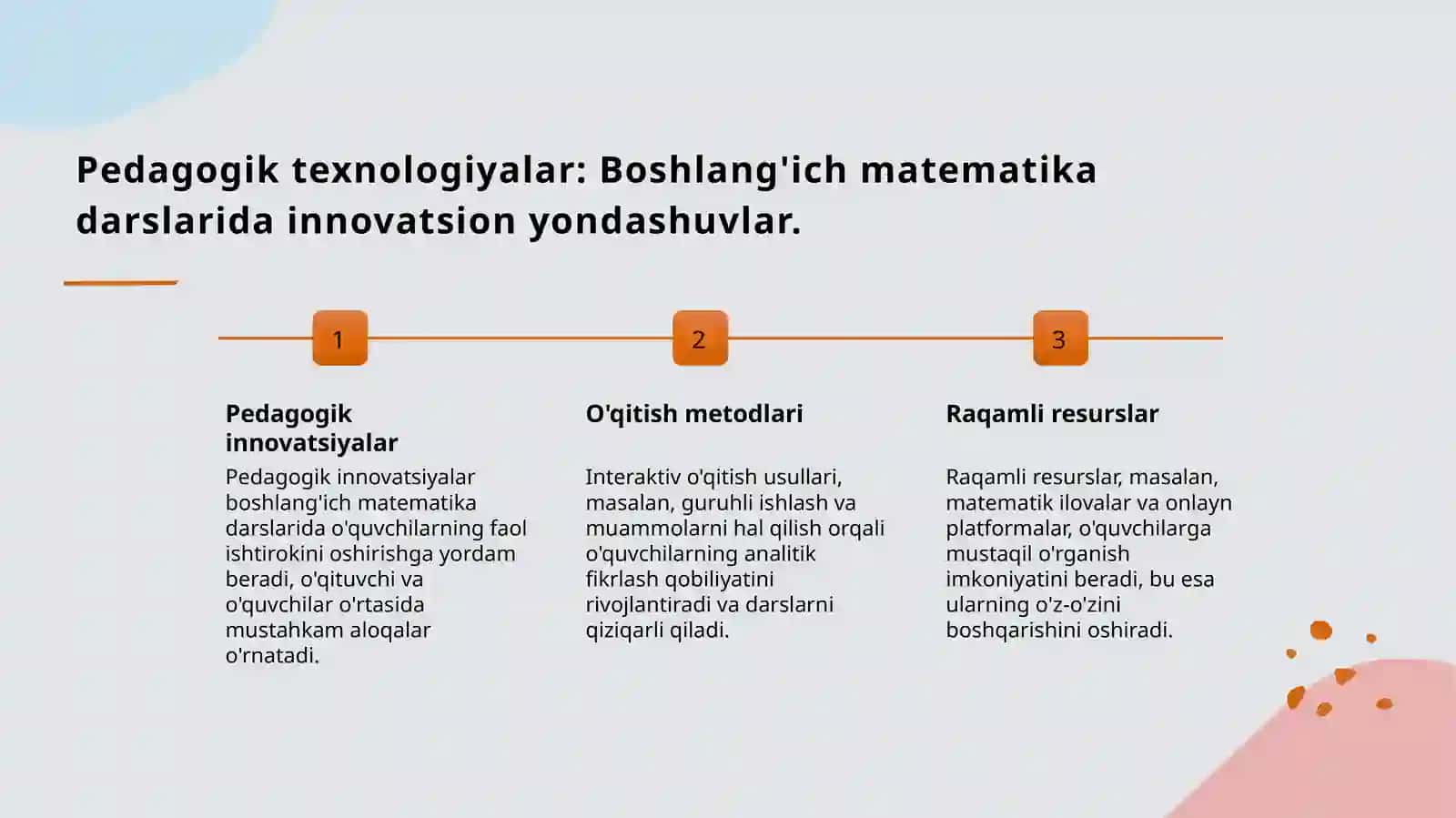 Pedagogik texnologiyalarni joriy etish 3
