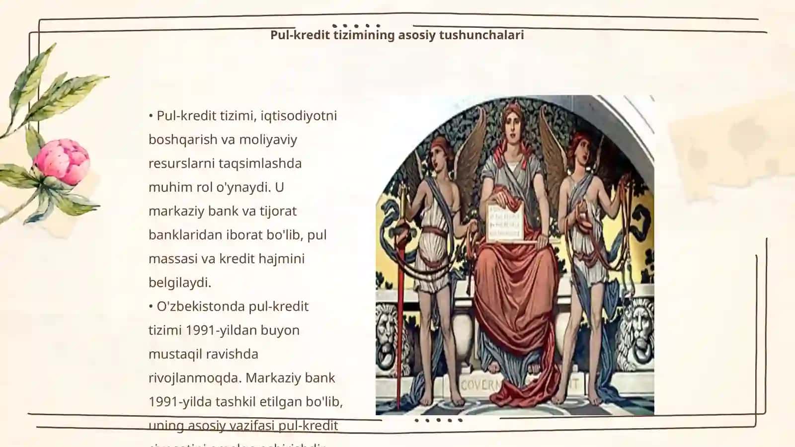 Pul-kredit tizimi. Banklar va ularning bozor iqtisodiyotidagi roli 3