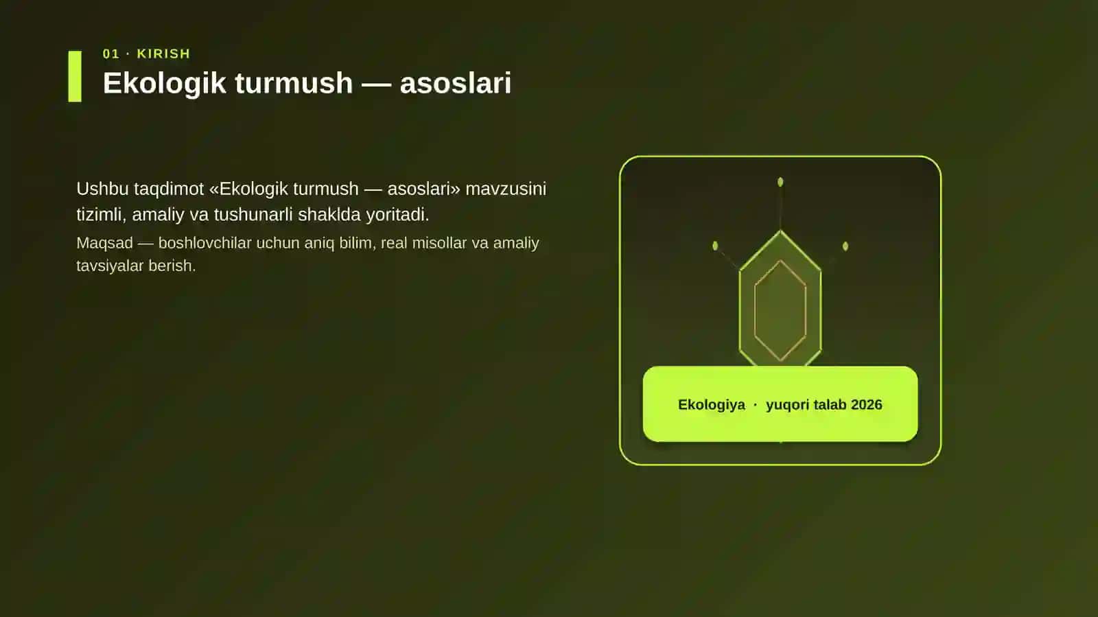 Ekologik turmush — asoslari 3