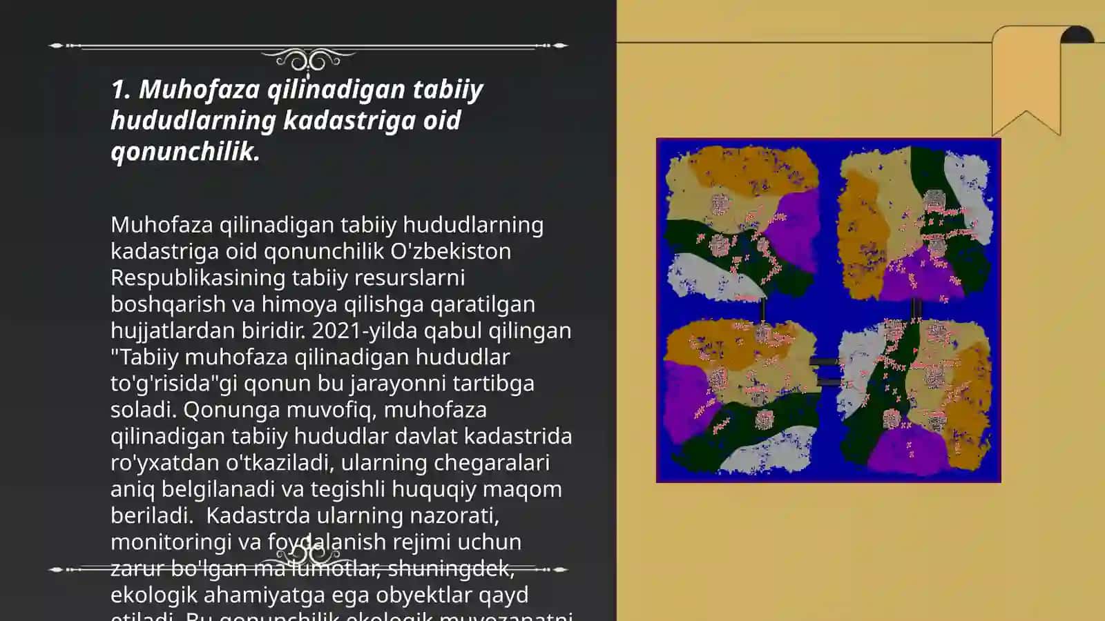 Muhofaza qilinadigan tabiiy hududlarning kadastr xaritasini yaratish 3
