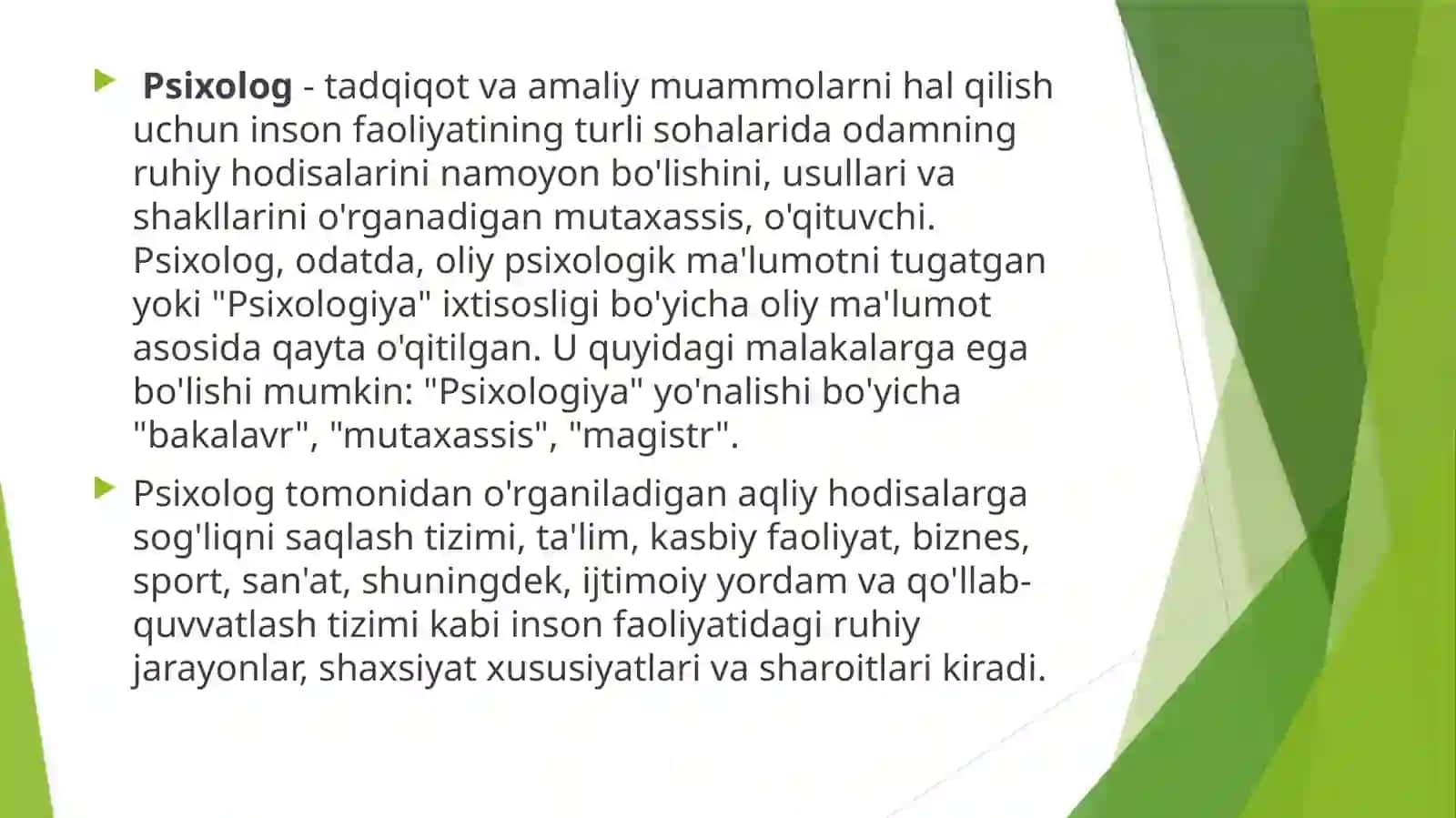 Psixologning kasbiy o‘zini o‘zi anglashning axloqiy jihatlari. Oliy maktabda o’qishning o’ziga xosligi. Amalda mavjud bo‘lgan darsliklar va o‘quv qo‘llanmalar 3