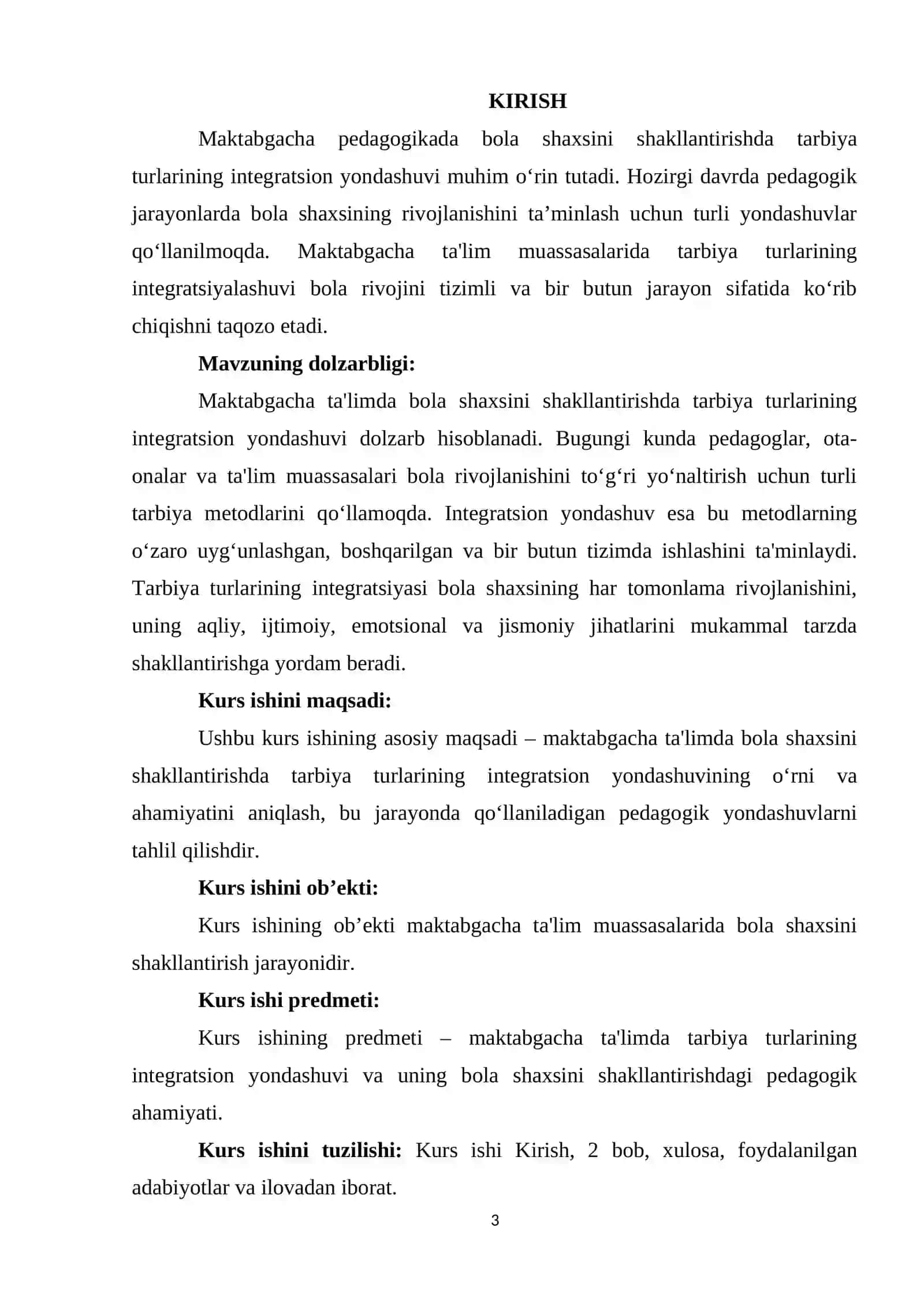 Maktabgacha pedagogikada bola shaxsini shakllantirishda tarbiya turlariga integratsion yondashuv 3
