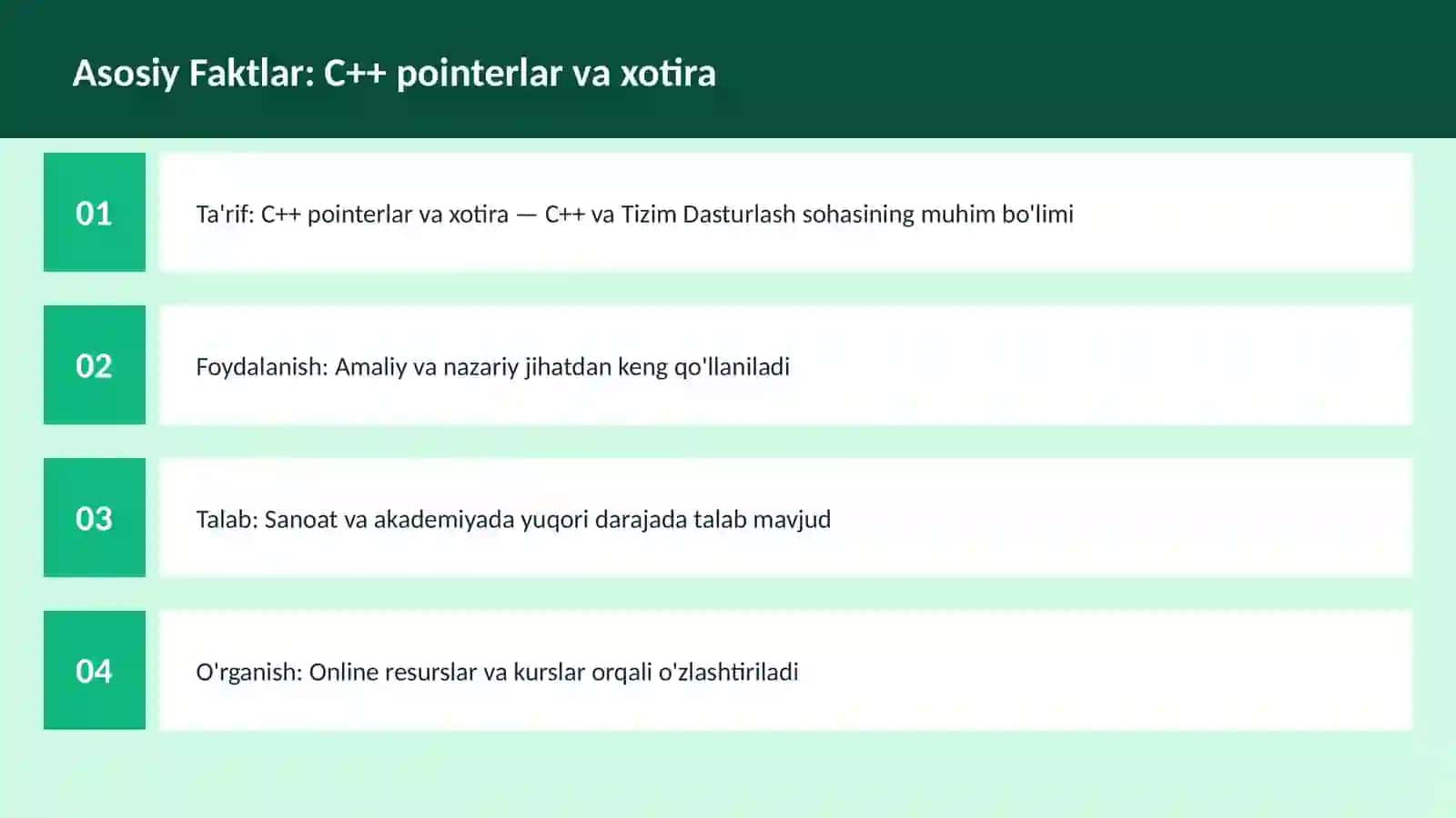 C++ VA TIZIM DASTURLASH 3