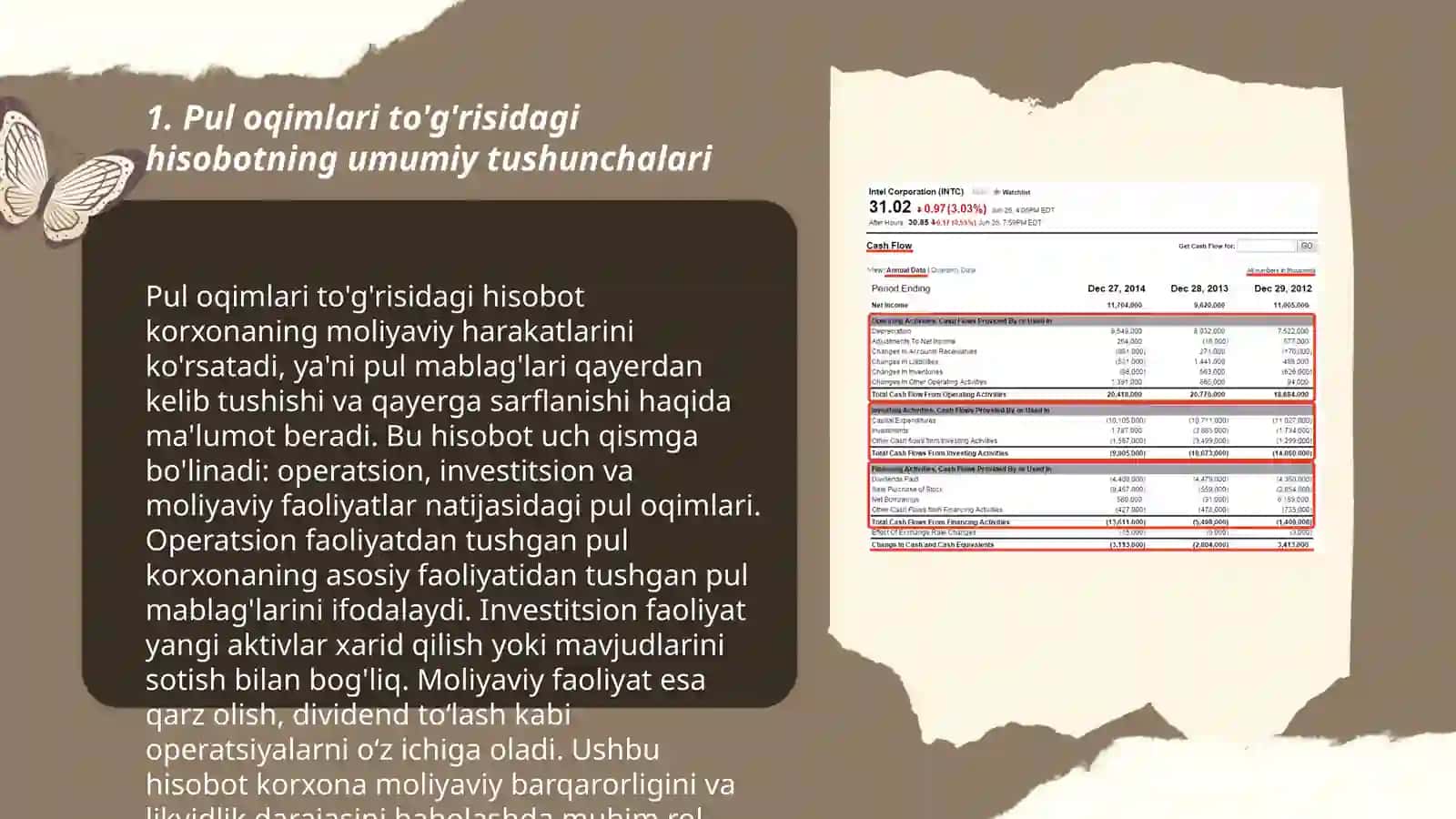Pul oqimlari to'g'risidagi hisobot auditi 3